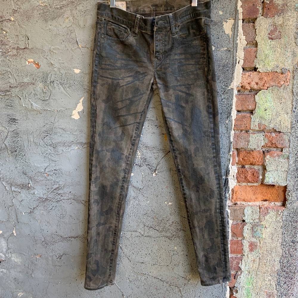 Polo by Ralph Lauren Women's Skinny Camo Jeans in Washed Black and Gray